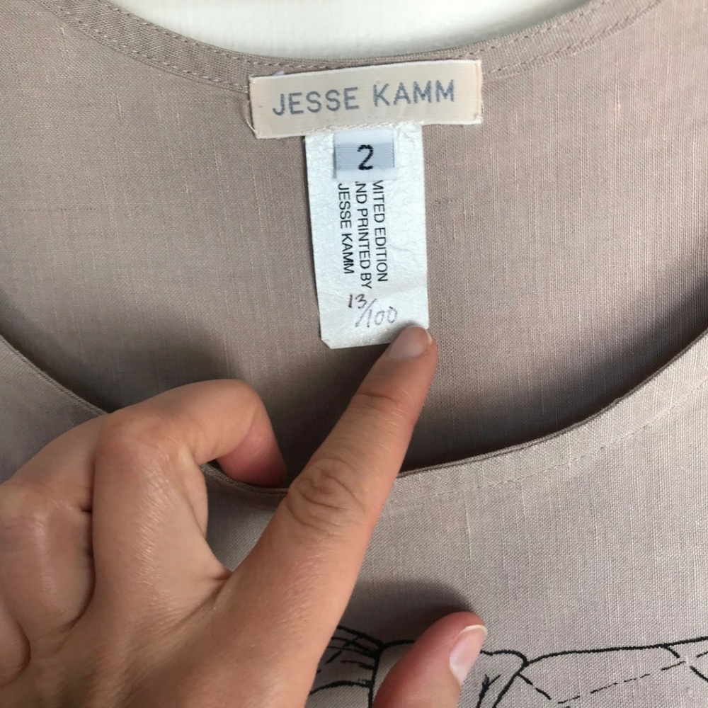 Jesse Kamm Limited Edition hand printed tank dress - Picture 2 of 6